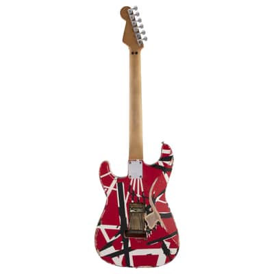 EVH Striped Series Frankie - Red/White/Black Relic w/ Maple FB image 8
