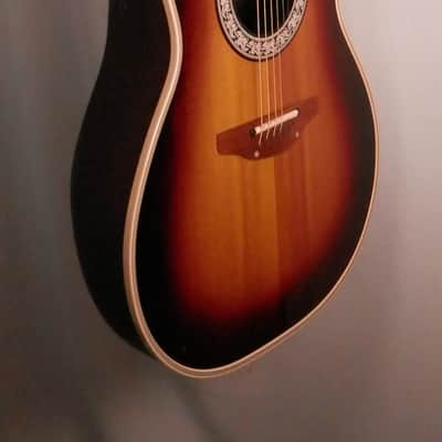 Ovation Sunburst Ultra Series Model 1511 Deep Bowl acoustic electric guitar with case used image 7