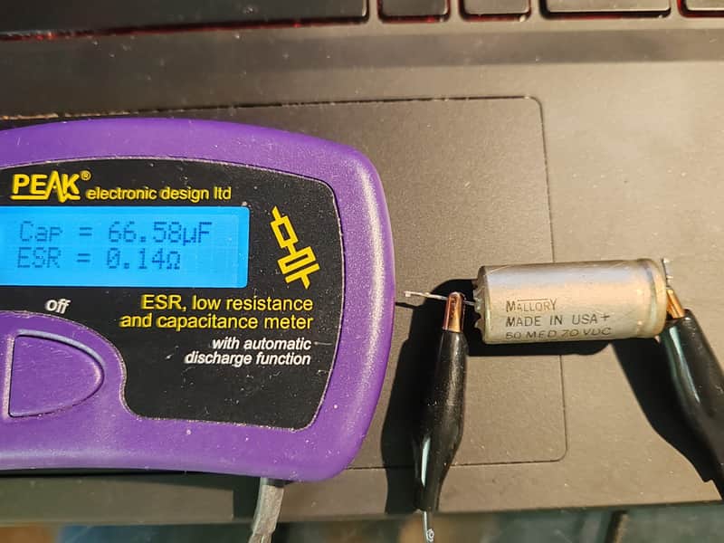 Mallory filter capacitor 1970-1980 50uf 50 mfd 70v image 1