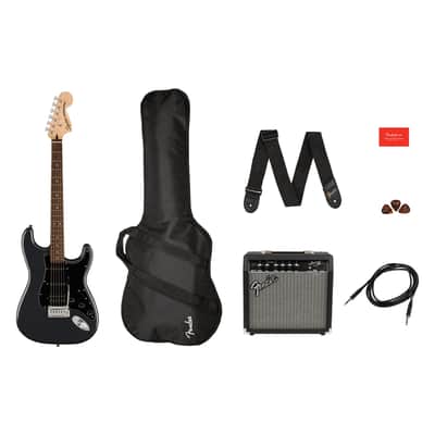 Affinity Stratocaster HSS Pack Laurel Charcoal Frost Metallic + Gig Bag + Ampli Frontman 15G Squier by FENDER image 3