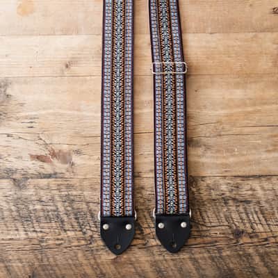 Vintage Blue 60s/70s Hippie Guitar Strap / Handmade in the UK / Case Candy image 3
