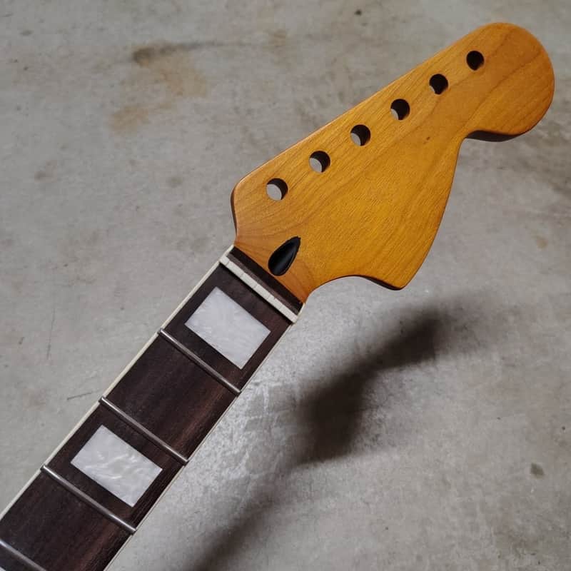 Roasted Maple Start Neck fits fender Stratocaster body 22fret Block Inlay image 1