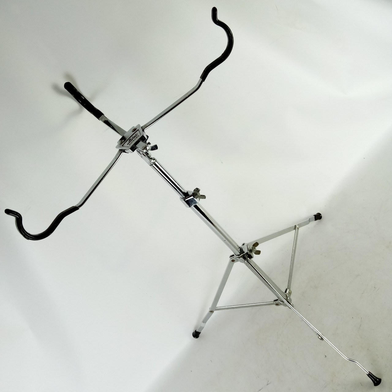 Ludwig Snare Drum Stand #1355 Atlas Single-Braced Chrome Chicago USA Vintage 70s — main photograph