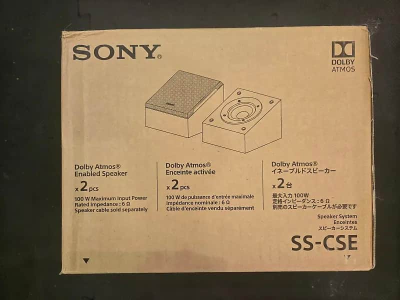Sony Sony SSCSE Dolby Atmos Enabled Speakers, Black (Pair), 4 Inch (Pack of 2) image 1