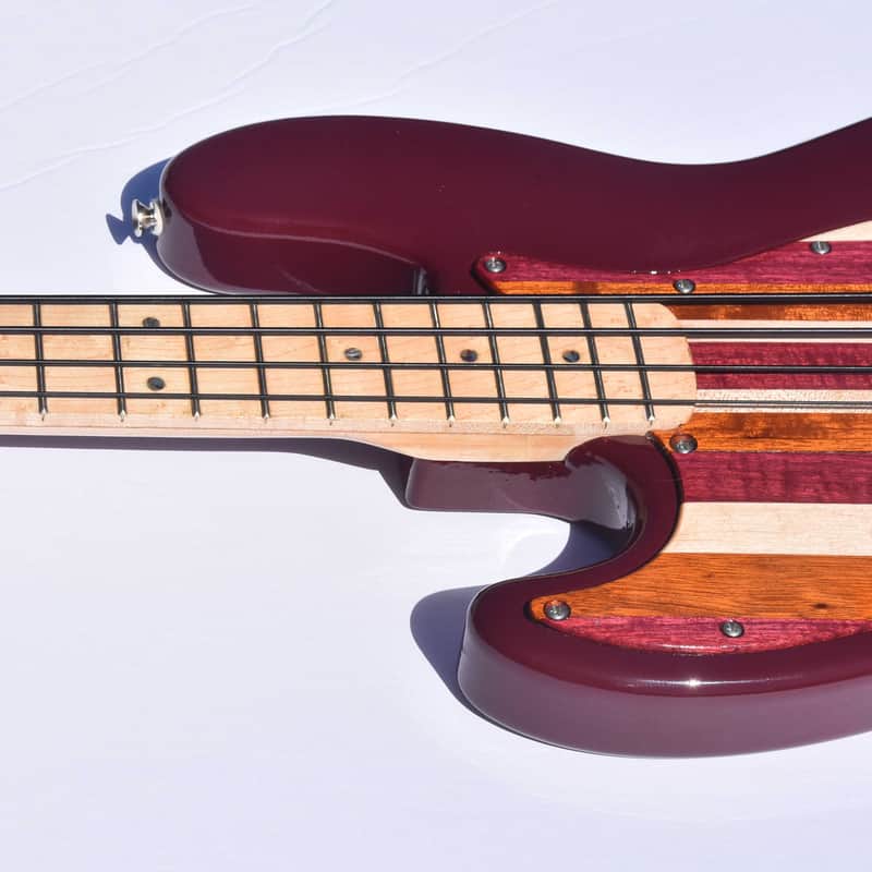 Ankh Instruments Left Hand, 4 string, Jazz Bass, Woodie, 2022, Midnight Wine image 1