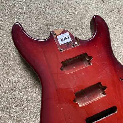 Red HH 7 String Guitar DIY Project Body image 3