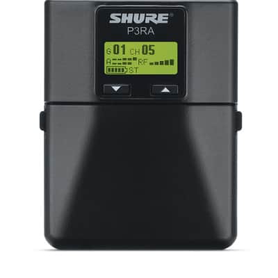 Shure P3RA Professional Wireless Bodypack Receiver for PSM 300 In-Ear Monitor System - G20 488-512 MHZ image 2