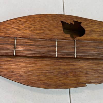 Vintage Appalachian Dulcimer — Solid Wood, 4-String, Fair Condition — Folk String Instrument image 4