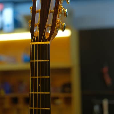 Batiksoul Guitars No.#126 - Parlour Crescentia Moon Flamed Mango ( Hybrid Bracing ) image 15