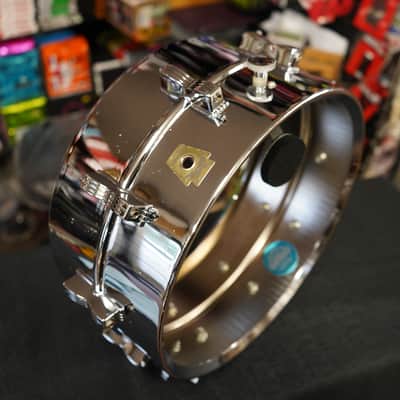 Vintage 1984 USA LUDWIG Lud-A-Loy 6.5x14" Aluminum With Bow Tie Lugs Snare Drum image 5