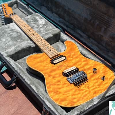 Classic 1990 Fender Japan - Custom “Order Made” Telecaster Amber Finish- Monster Quilt Top - Seymour Duncan Slash Pickups image 2