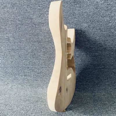 DIY Project Guitar Body Blank with HSH Routing in Natural Basswood image 11