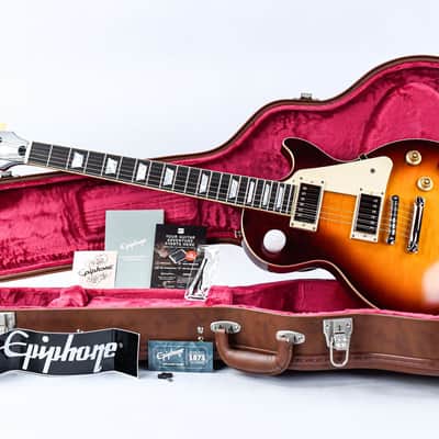 Epiphone Inspired by Gibson Custom 1959 Les Paul Standard Reissue Deep Cherry Sunburst image 3