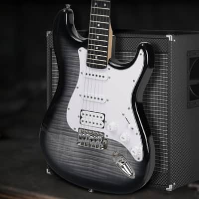Beginner Electric Guitar Kit HSS Pickup, Versatile 5-Way Switch for Clean to High-Gain Tone, Full-Size ST Style Guitar for Starter & Intermediate Players, Gig Bag, Digital Tuner Black image 3