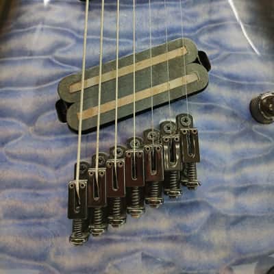 Jackson X Series SLATX7Q MS Soloist Archtop 2019 - Present - Transparent Blue Burst image 3