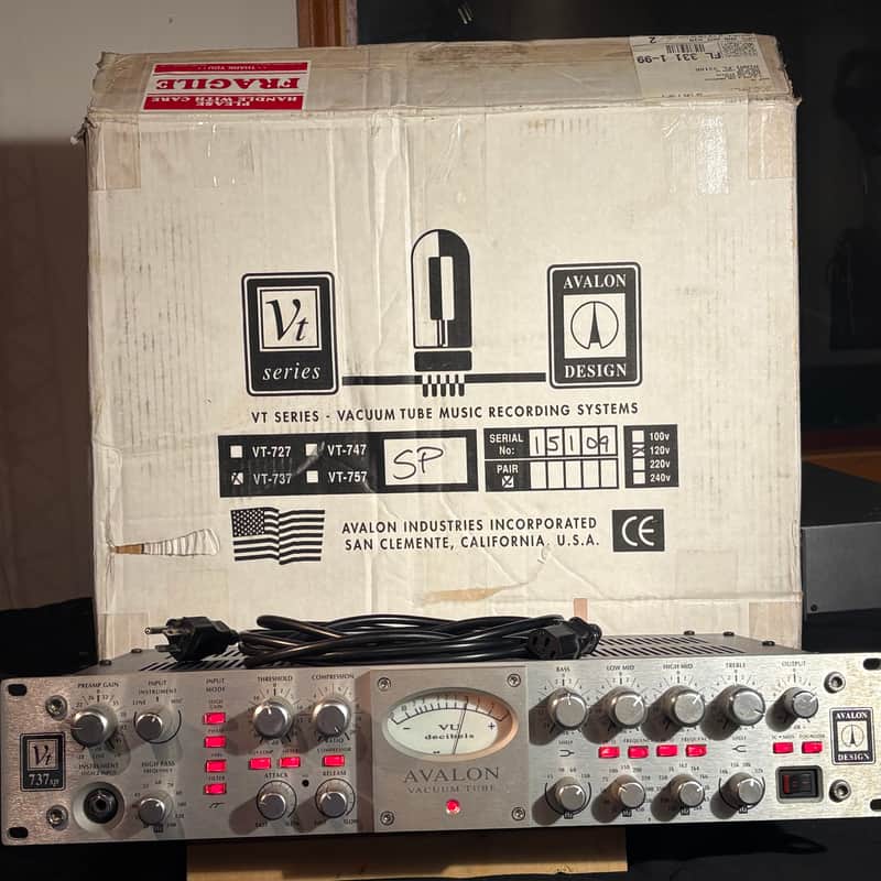 Avalon VT-737sp Tube Channel Strip 2010s - Silver image 1