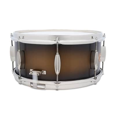 Slingerland Radio King Artist Snare Drum 14x6.5 Black & Gold Lacquer image 3