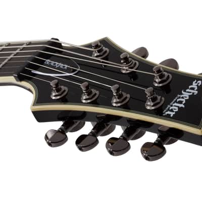 Schecter 2564 C-7 Blackjack Black Gloss Electric Guitar image 8