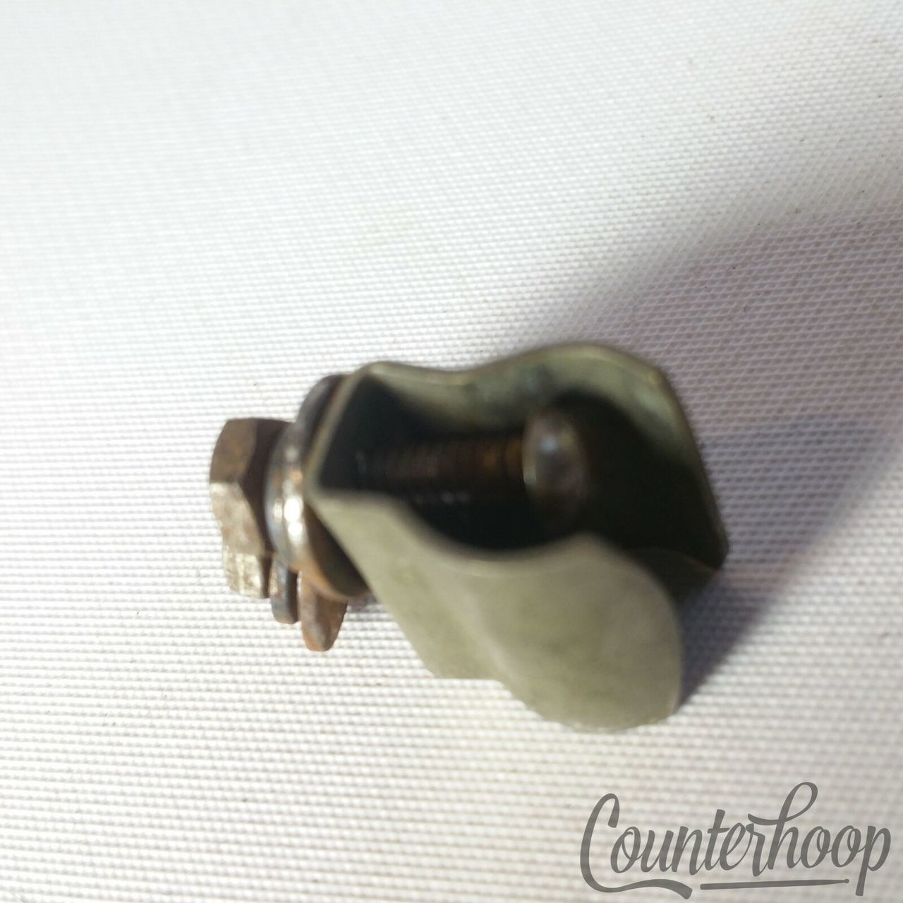 Gretsch Drum Key Mount Holder Nickel Vintage 40s Round Badge RB Broadkaster USA — main photograph