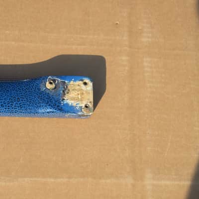 Vintage 80s Roscoe Blue Leopard Guitar Neck Rare image 9