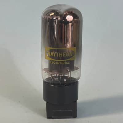 1960s Raytheon 5U4GB Vintage Black Plate Side Getter Rectifier Tube! T285 image 2