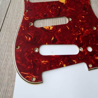 62 Fender Stratocaster celluloid tortoise pickguard AVRI USA 1960 thru 1962 strat guard image 20