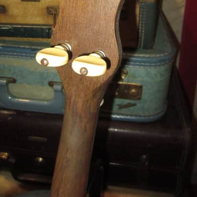 Unknown Tenor Banjo 1930s Needs Work for Restoration - White image 6