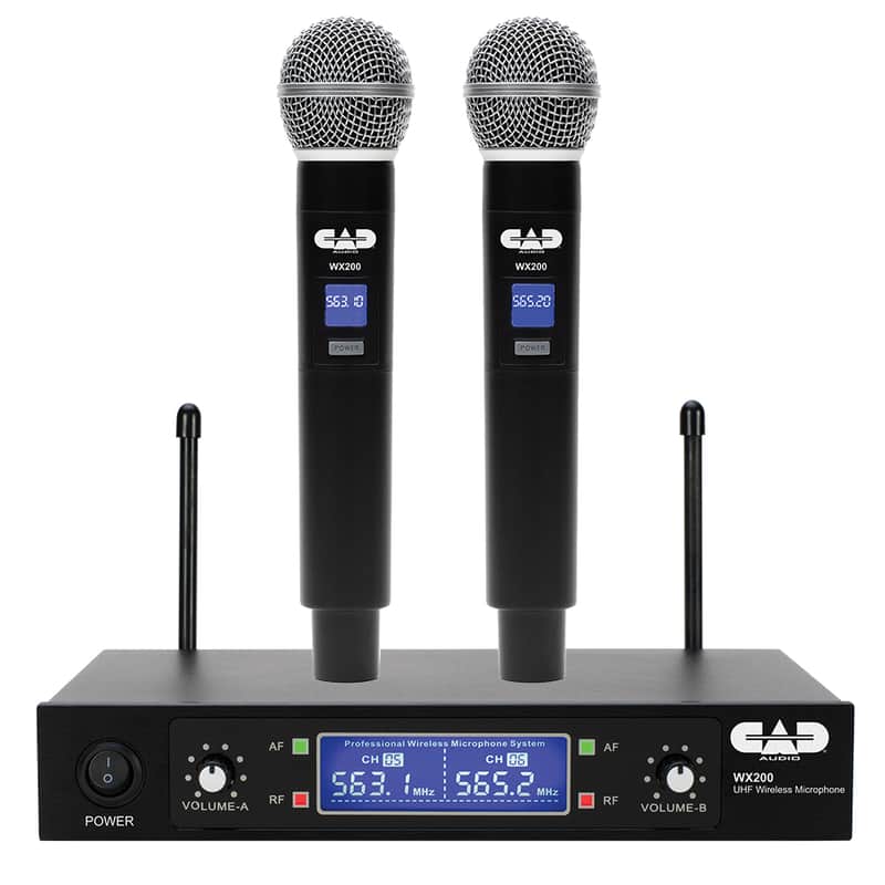 CAD WX200 2-Person Wireless Frequency Handheld Microphone System: 563 to 565 MHz image 1