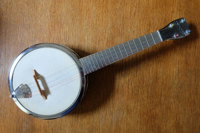 Dixie Banjo Ukulele (Banjolele) 1950's Chrome image 1