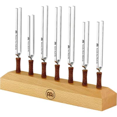MEINL Sonic Energy Solid Beech Wood Tuning Fork Holder Regular 7 Forks