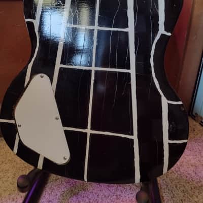 Jon's SG-Cruellacaster Black/White/Gold Sparkle with Gold Foil Pickup image 4