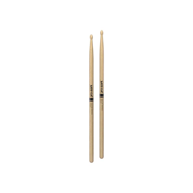 ProMark Classic Forward 5A Long Hickory Oval Wood Tip Drumstick image 1