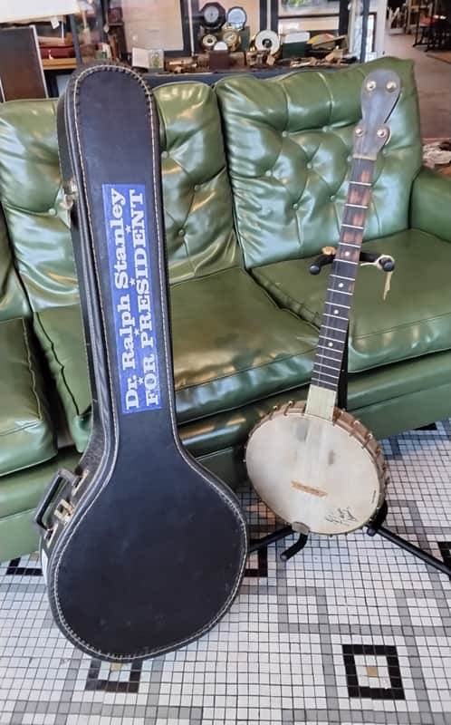 Unbranded Banjo 1800's signed by Ralph Stanley image 1