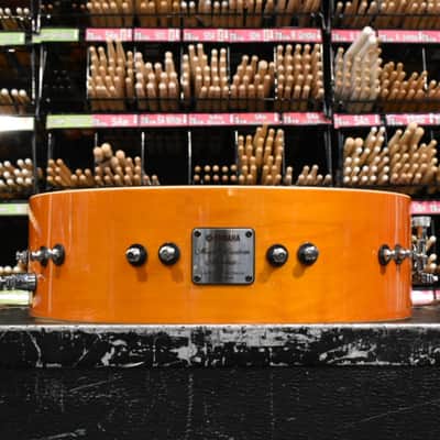 Yamaha Made in Japan 14 x 4 Maple Custom Absolute Piccolo Snare Drum in Honey Amber Lacquer image 12