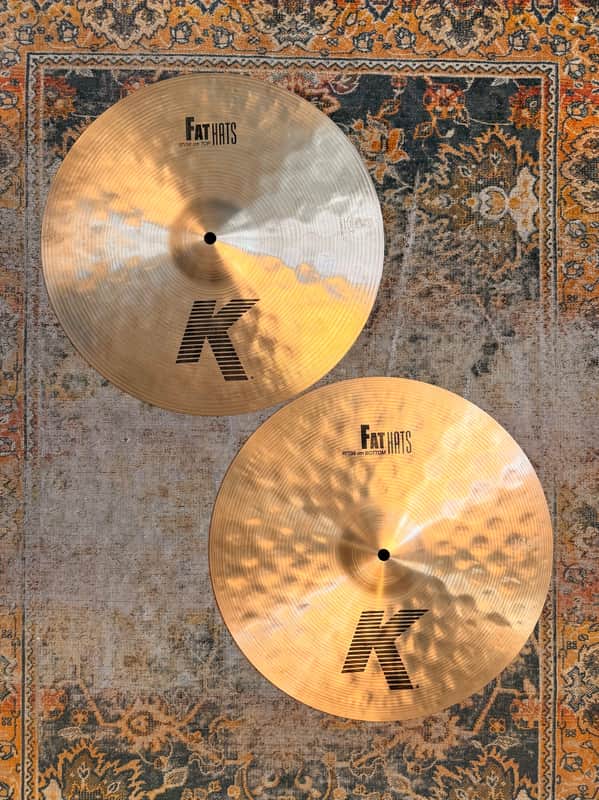 Zildjian K FAT HATS 15” Hihats IMMACULATE Cond! Very DARK Version! 1150 1496 g DON’T Pay $720 & Guess!! image 1