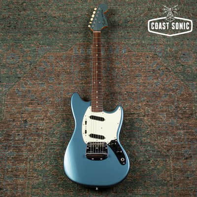 2006 Fender '69 Mustang Matching Headstock MG69 Japan CIJ Old Lake Placid Blue image 3