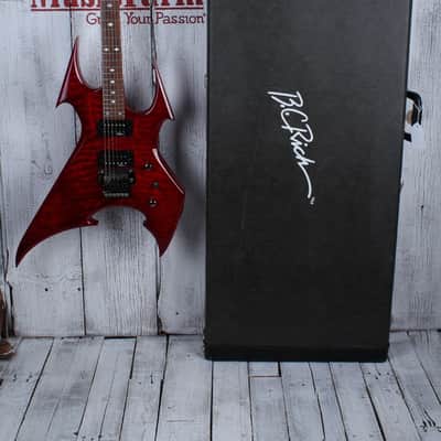 BC Rich NJ Series Beast Electric Guitar Flame Maple Trans Red w Hardshell Case image 1