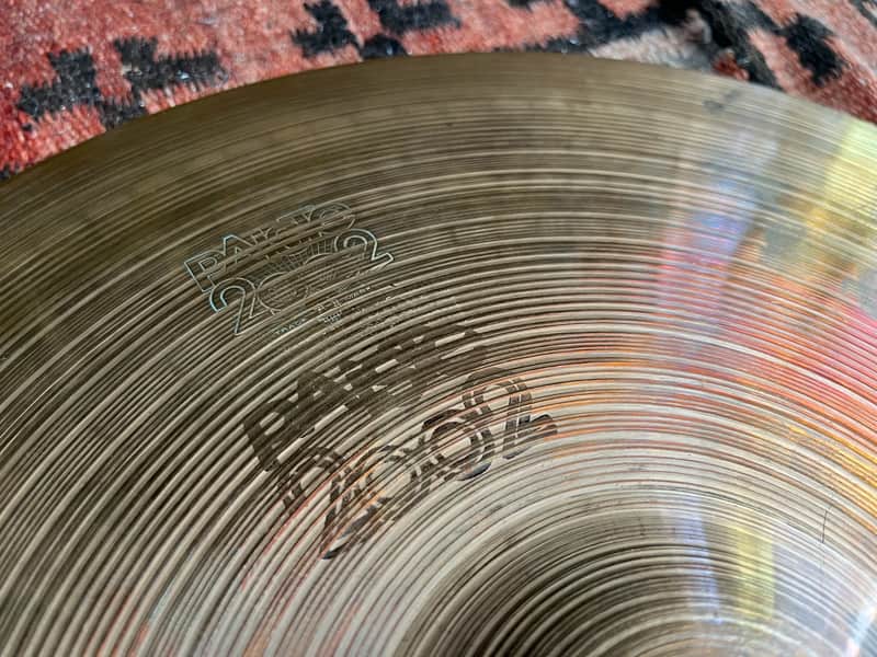 Vintage 1979 Paiste 2002 15" Heavy Black Label Hi-Hats Cymbals 1979 Made In Switzerland '70s image 1