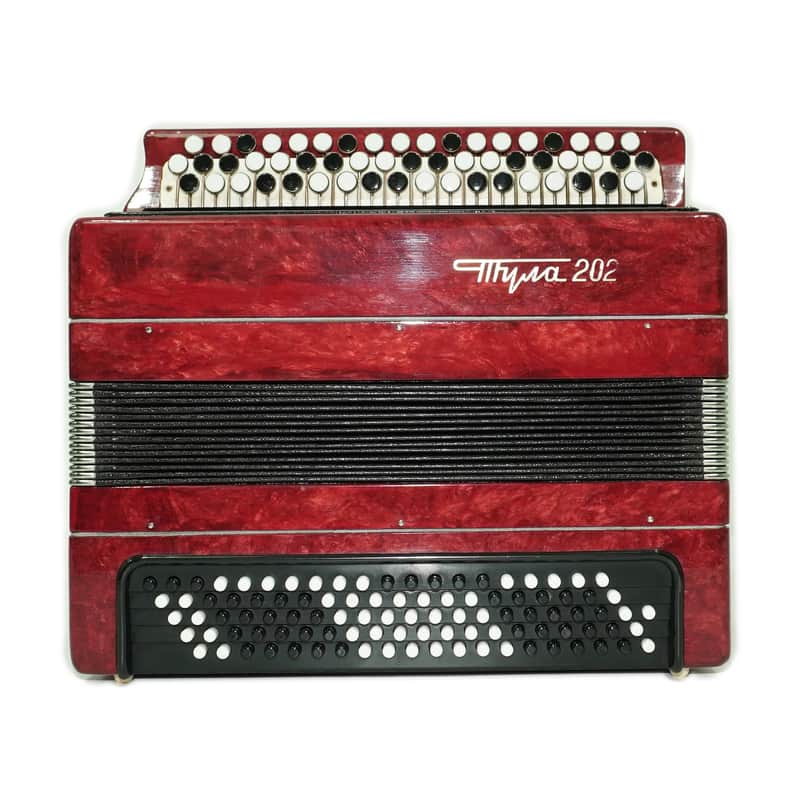 Tulskiy Russian Bayan Tula 202 Button Accordion 100 bass Acordeone de Botones, New Straps and Soft Case for Gift, 2733 image 1