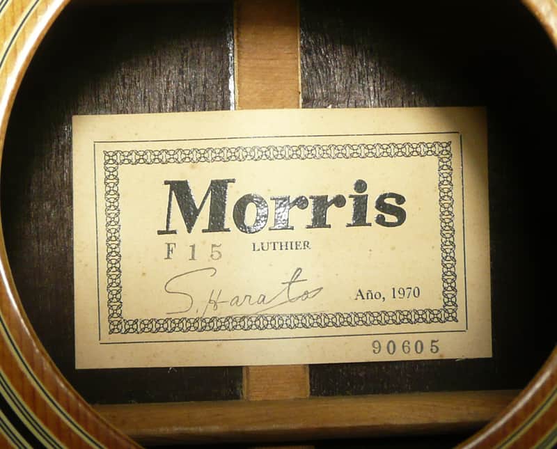 Morris F15 OOO size Guitar by Yoshino Gakki 1970 Natural+Chip