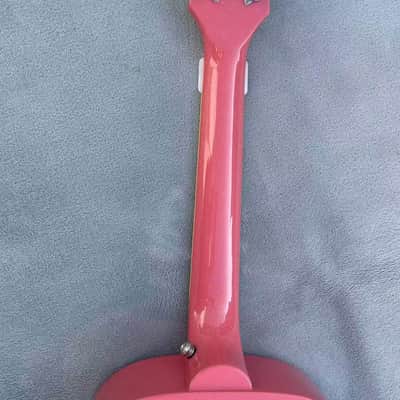 Pink 36 Inch Luna Folk Acoustic Guitar, Spruce Top Body, Mahogany Neck image 9
