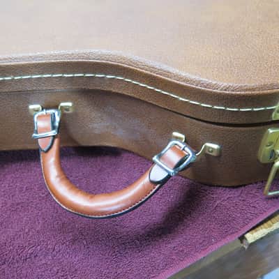 Leather buckle handle for Gibson tan case w/ figure 8 handle Les Paul L5 es 275 SG Flying V image 8