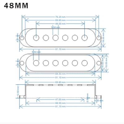 Light Blue Guitar Strat Style Single Coil Pickup Covers, Knobs, Switch Tip image 5