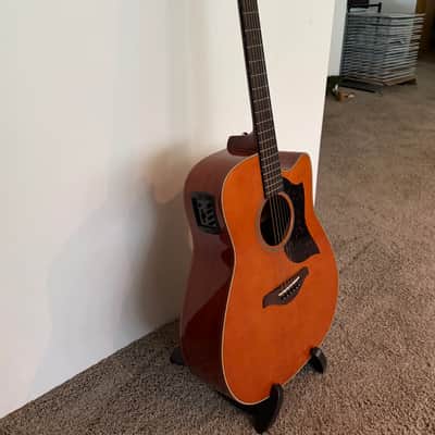 Yamaha A1M Dreadnought Acoustic-Electric with Cutaway 2010s - Natural image 3