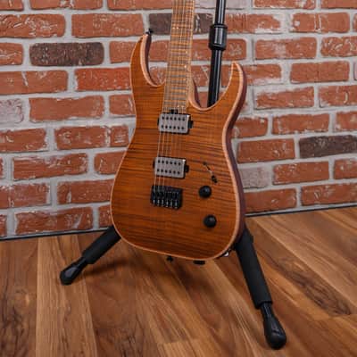Jackson Signature Misha Mansoor Juggernaut HT6FM Flame Maple Top Satin Amber Tiger Eye 2026 w/OHSC image 5