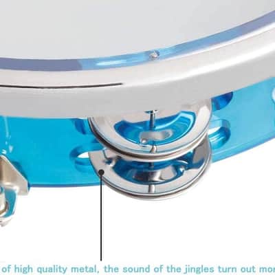 Adjustable Tone Hand Drum Double Row Metal Jingles Hand Bell Performance Level Handheld Percussion image 3