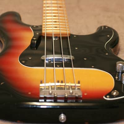Maya Precision Bass 4 String 1970's 3 Color Sunburst image 5