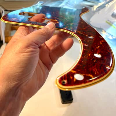 Vintage ‘60’s Style Celluloid Nitrate Tortoise Fender Precision Bass Pickguard Celluloid Tortoiseshell Custom Relic'd image 2
