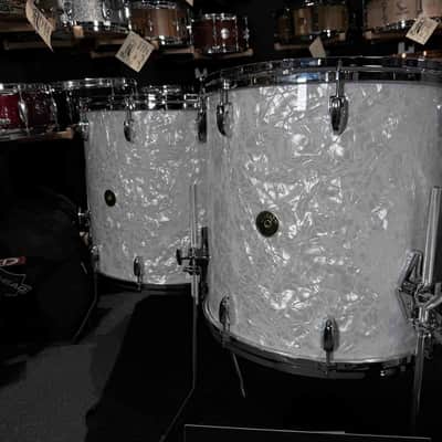 ~WOW!~ Gretsch USA Custom 4-Piece 13/16/18/24 Drum Kit Set in 60's Marine Pearl Nitron image 3
