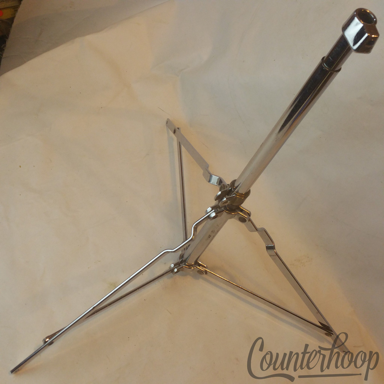 Slingerland Buddy Rich Tripod Base+Tube Cymbal Stand Model Chrome USA Hardware* — main photograph